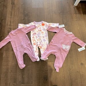 3 Baby Girl Carter Footies